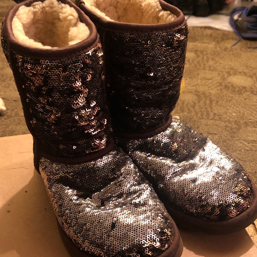 UGG Dark Bronze Sequin Boots